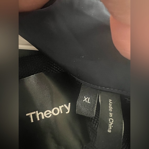 Theory Men’s Scotty Bevan Double Zip Front Jacket Windbreaker Navy Blue Size XL - Picture 5 of 10